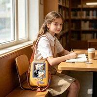 Sac ita transparent de dessin animé pour filles, bandoulière de messager, faites votre propre sac de créateurs