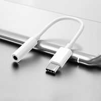 Likai adaptor Jack Headphone USB Tipe C ke 3.5mm, kabel Dongle Audio USB C ke Aux, adaptor Jack Headphone USB Tipe C ke Aux