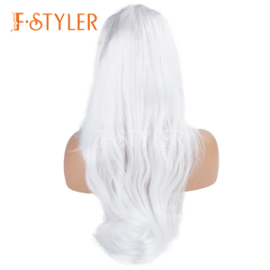 FSTYLER Costume Cosplay Long Vert Perruques Soyeux Droite Blanc Fibre Synthétique Cheveux En Gros Vente En Vrac <span class=keywords><strong>Pas</strong></span> <span class=keywords><strong>Cher</strong></span> Partie <span class=keywords><strong>Carnaval</strong></span> <span class=keywords><strong>Perruque</strong></span> - Product Image 6