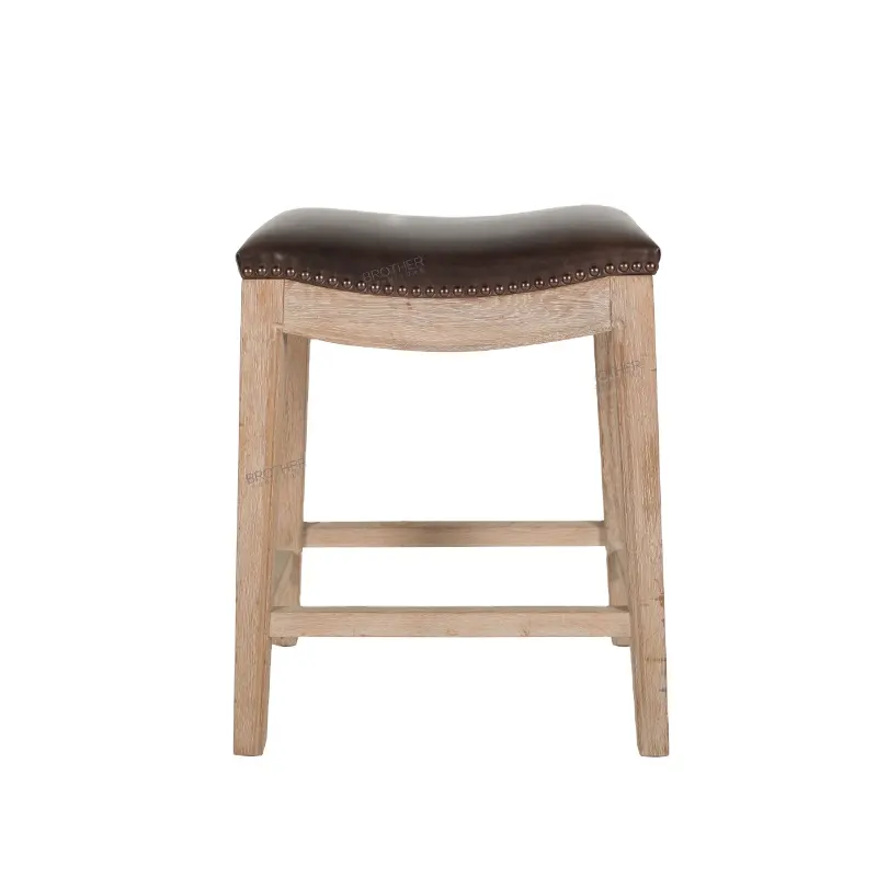 Ali baba top sellers Modern Brown Recast upholstered counter pu leather bar stool