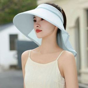 Chapeaux de soleil d'été en gros, respirants, à large bord, pour femmes, avec protection du cou - Product Image 3