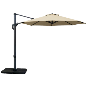 Juego de sombrilla y base de <span class=keywords><strong>patio</strong></span> en voladizo de <span class=keywords><strong>10</strong></span> pies para entretenimiento al aire libre - Product Image 1