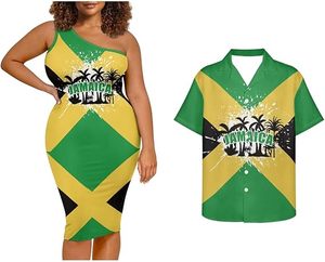 Vêtements à thème drapeau jamaïcain, tenues assorties pour couple, tenues jamaïcaines, tenues assorties pour couples, tenues d'été - Product Image 4