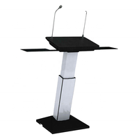 HAIJIE HJ-YJ 21S, pupitre numérique électrique à succès, support de moniteur, roues en bois/aluminium, salle de classe, formation, écoles