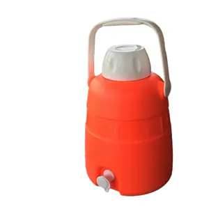 HS Kunststoff kühler Krug 5L Wasserkrug mit Wasserhahn und Zapfen für Camping Picknick Sport Hart kühler mit Logo Promotion