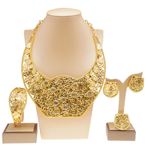 Yulaili – <span class=keywords><strong>collier</strong></span> de mariage marocain pour femme, bijoux bon marché, dubaï, or 18k, grand ensemble de bijoux pour femme de fête, vente en gros - Product Image 6