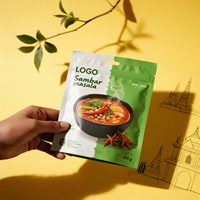 Sachet refermable personnalisé imprimé, en plastique alimentaire, pour l'emballage de poudre d'épices et d'assaisonnements