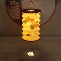 Lanterne en papier pliable personnalisée pour cadeaux de Noël, lampe de table, projecteur portable, lumière d'ambiance LED pour les fêtes