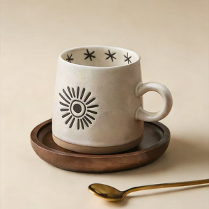 Ceramic Breakfast Oatmeal Rough Pottery Mug Ins Retro Literary Couple Nostalgic Coffee Cup Home Use - Product Image 4