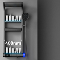 Panneau de Douche Colonne Tour SPA Murale Multifonction en Laiton avec Système de Massage et Pluie, Éclairage LED