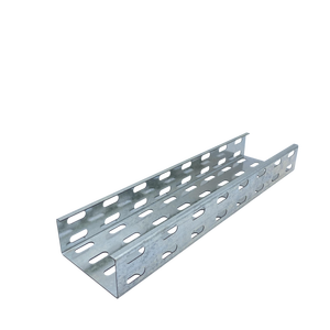 工場直販 工業用 300MM 穴あき亜鉛メッキ鋼製ケーブルトレイ 防錆仕上げ 80個 建設用ケーブル敷設 - Product Image 5