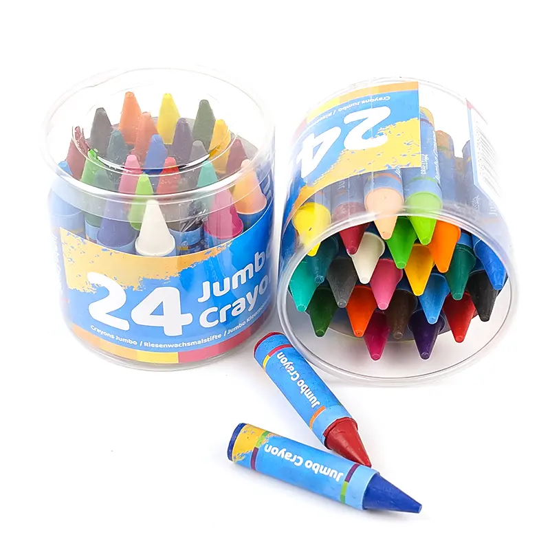 Papelaria Sólida Cartaz Giz De Látex Art Set Não-tóxico Arte Desenho Jumbo Crayon Set Crianças Educacional Paint Stick