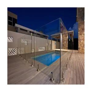 Valla de vidrio para piscina, nuevo diseño, superventas, acero inoxidable 2205, ajustable, espiga de barandilla de vidrio
