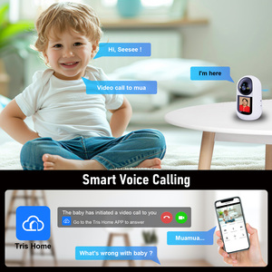 Caméra de surveillance intelligente pour bébé Tris Home 2,4 pouces 2MP, suivi de mouvement, vision nocturne couleur, WiFi, caméra de sécurité intérieure - Product Image 3