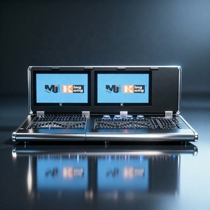 คอนโซลควบคุม KingKong N6616 จอคู่ DMX512 พร้อมเฟดเดอร์แบบมอเตอร์ ไฟ <span class=keywords><strong>LED</strong></span> เคลื่อนที่ได้ สำหรับงานดีเจมืออาชีพ แสงสีเวทีดิสโก้ - Product Image 4