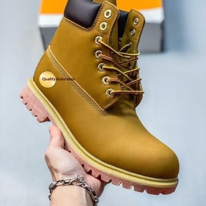 Stivali Classici da Escursionismo per Uomo e <span class=keywords><strong>Donna</strong></span>, Colore Giallo, Impermeabili, Scarpe di Alta Qualità, Stivali da Neve di Lusso in Pelle Timbs - Product Image 2