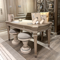 Commode rectangulaire en bois massif doré antique, hauteur réglable, design vieilli, mobilier de maison, table d'étude traditionnelle