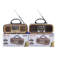 Radio Golon RX-826 rétro portable rechargeable USB avec carte TF, haut-parleur double, bande complète AM FM SW