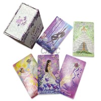 Jeu de cartes de tarot personnalisable avec vernis brillant UV, cartes d'affirmation Oraculos, avec guide en papier d'art 300-400 g/m² et boîte personnalisée