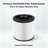 Filtre à cartouche de remplacement DXVC6910 pour aspirateurs d'atelier DEWALT 6-16 gallons, filtres plissés lavables pour aspirateurs humides/secs