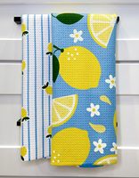Serviettes de cuisine en microfibre gaufrée imprimées double face, séchage rapide, absorbantes, décoratives, pour la cuisine à domicile