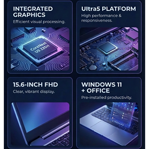 2026ใหม่แล็ปท็อป Intel Core Ultra 5 225H 15.6นิ้ว1TB SSD Windows 11พร้อมโน้ตบุ๊คสำหรับธุรกิจ - Product Image 4