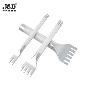 FAI DA TE in pelle puncher professionale in acciaio inox tessitura tagliere articoli in pelle fatti a mano pugno Diamond cut chisle - Product Image 2