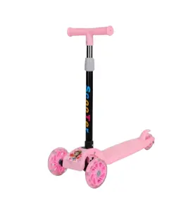 싼 수화물 스쿠터 아이 PU LED 바퀴 걷어차기 장난감 스쿠터 아기 조정가능한 아이들 발 스쿠터