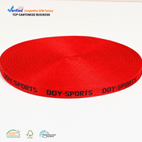 Cinta de Poliéster Jacquard para Prendas, con Logotipo de Nombre Multicolor de 1 cm