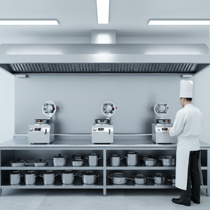 <span class=keywords><strong>Robot</strong></span> <span class=keywords><strong>Cuiseur</strong></span> Coréen en Acier Inoxydable à Gaz/Électrique pour Cuisine, Facile à Contrôler et à Nettoyer, Idéal pour Frire et Mélanger les Aliments (Wok, Riz Frit) - Product Image 4