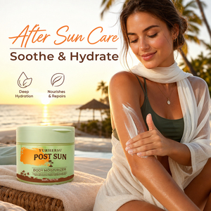 Crème hydratante pour le corps après-soleil en gros, au <span class=keywords><strong>beurre</strong></span> de karité, huile de coco et huile d'avocat, nourrissante, non grasse, légère, 300 ml - Product Image 5
