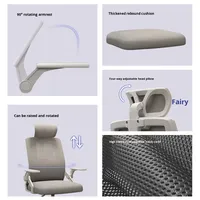 Chaise de bureau ergonomique en plastique avec appui-tête, design moderne pour un confort de position assise prolongé