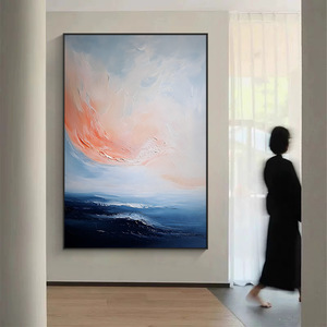 Dipinto 100% Fatto a Mano di <span class=keywords><strong>Paesaggi</strong></span> <span class=keywords><strong>Marini</strong></span> e Terrestri, Opera d'Arte Moderna Astratta per Arredamento Soggiorno - Product Image 3