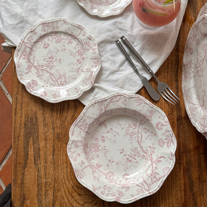 Flower Design Ceramic Dinner Plates Supplier Pastel Color Ceramic Plates - Product Image 5