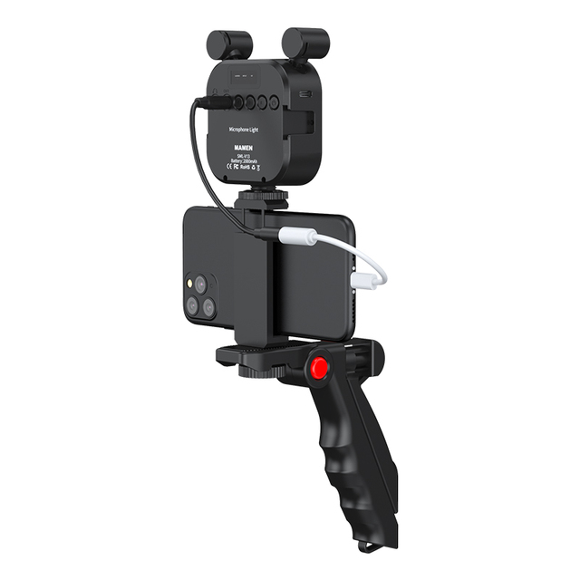 High Quality Mic-light Mobile Vlogging Kit Microphone Tripod Led Light Wireless Remote Mobile Vlogging Kit for Tiktok Microphone