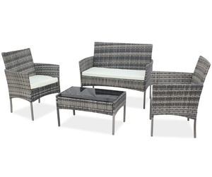 أثاث للحدائق من الخيزران أريكة أخذ العينات الجوفية مجموعة - Product Image 2