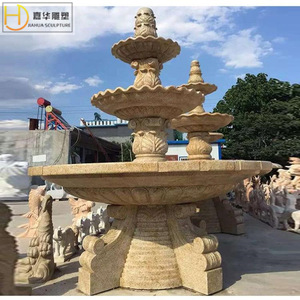 Fontaine en pierre Jiahua, style européen, colonne, bassin d'eau, durable, décoration de jardin extérieur - Product Image 2