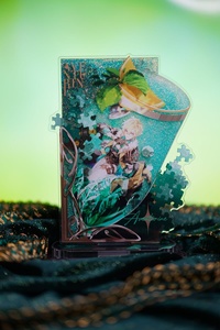 OEM ODM Figura de Acrílico con Líquido de Arenas Movedizas de <span class=keywords><strong>Aventurina</strong></span>, 8-20 cm, Azure Rhapsody - Product Image 2