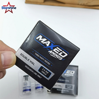 Kotak Vial Jendela dengan Logo Kustom, 3ml 10ml, Kemasan Tunggal/Ganda/Tiga/4/10, Karton Cetak dengan Baki Plastik, Desain Gratis