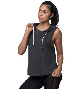 Nueva llegada logotipo personalizado liso señoras entrenamiento Fitness 100% algodón casual camiseta sin mangas para las mujeres - Product Image 1