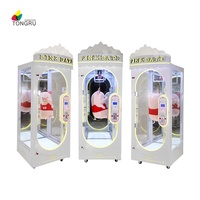 Makinas à pièces date rose ciseaux coupe prix cadeau machine coupe 2 gagner griffe machine gros jouets en peluche ciseaux machine de jeu