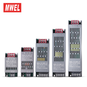 Fuente de alimentación LED ultrafina MWEL 12V 24V 60W 100W 200W 300W 400W Convertidor de CA a CC para sistema de iluminación <span class=keywords><strong>CCTV</strong></span> de tira LED - Product Image 1