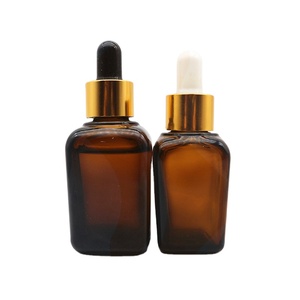Wholesale <strong>Empty</strong> Glass Amber Brown Square Dropper Glass <strong>Bottles</strong> for Perfume Hair Oil Essential Oil10ml 20ml 30ml 50ml 100ml - Product Image 1