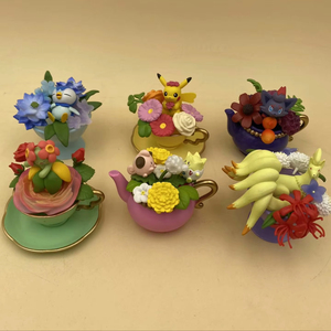 Collection de tasses florales Pokemoned Re-ment, 6 types, Eievui Rokon Mew, figurine en PVC, jouets en plastique pour la décoration de bureau, cadeau pour enfants - Product Image 1