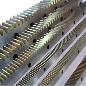 Cremalheira de pinhão de engrenagem de aço helicoidal industrial personalizada para máquina Cnc