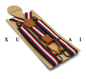 <span class=keywords><strong>Tirantes</strong></span> elásticos para pantalones <span class=keywords><strong>de</strong></span> <span class=keywords><strong>hombre</strong></span> con cuatro clips, <span class=keywords><strong>de</strong></span> 2.5 cm, a rayas, con correas ajustables y clips metálicos. - Product Image 6