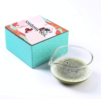 Bol à matcha en verre de style japonais fait main de 400 ml avec bec verseur, personnalisable, pour la cérémonie du thé vert matcha de style japonais