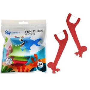 OEM Custom cartoon bambini non tossico per la cura orale dentale filo interdentale portatile Flosser Dispenser Pick per denti sani - Product Image 2