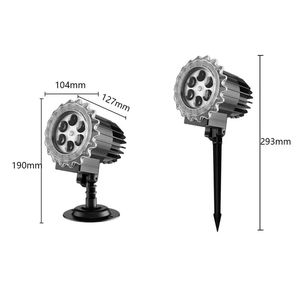 ไฟฉายโปรเจคเตอร์ LED สำหรับฮาโลวีน แบบกันน้ำสำหรับใช้งานกลางแจ้ง พร้อมเสาปักพื้นและลวดลาย 3 มิติ สำหรับตกแต่งสวน สนามหญ้า และงานปาร์ตี้ - Product Image 6