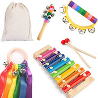 Percussion Instrument Set With Xylophone Educational Musical Learning Instruments Toys